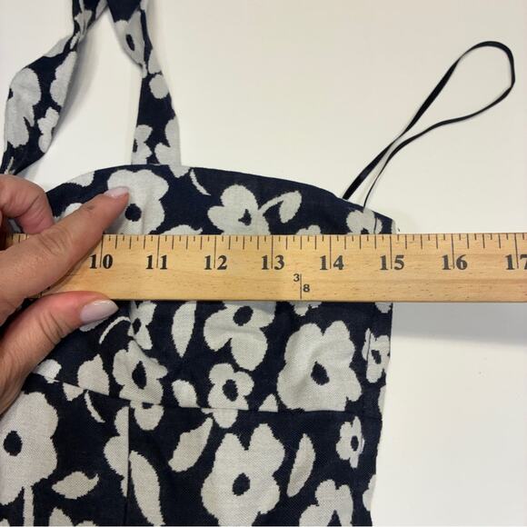 Tibi Navy and White Floral Halter Mini Dress - Picture 8 of 11